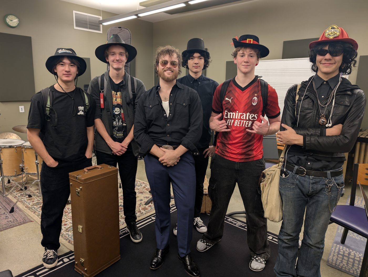 Professor of Funk groove ensemble performing