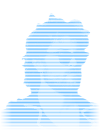 Simonoto, scan-line portrait